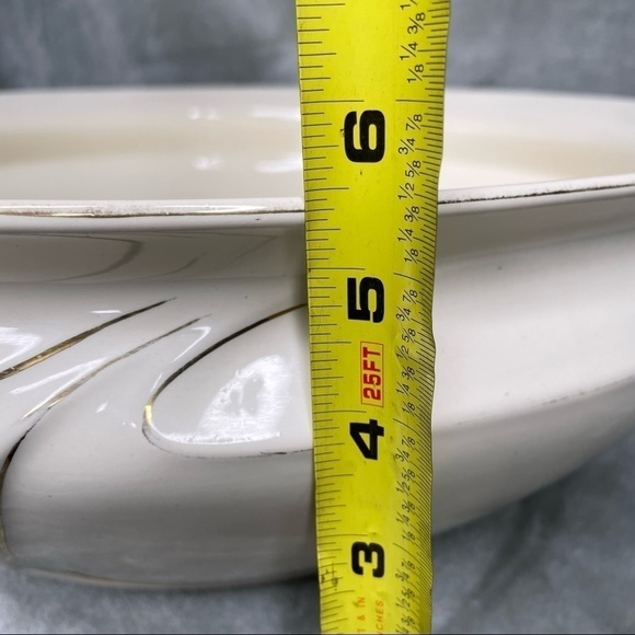 Antique Villeroy & Boch Wash Stand Set Pitcher, Basin and Soap Tray Ivory Gold - Picture 10 of 16